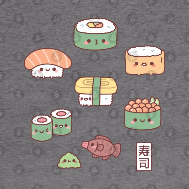 Cute Japanese Sushi Nigiri Maki Gunkan Set by rustydoodle